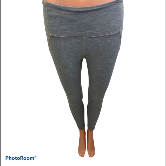 Athleta gray white stripe side leggings size XSmall. - Picture 1 of 5